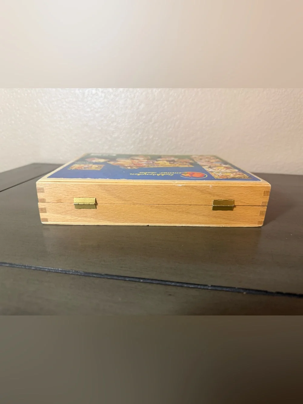 Vintage Eichhorn Germany Wooden Fairy Tale Picture Cube Puzzle Box